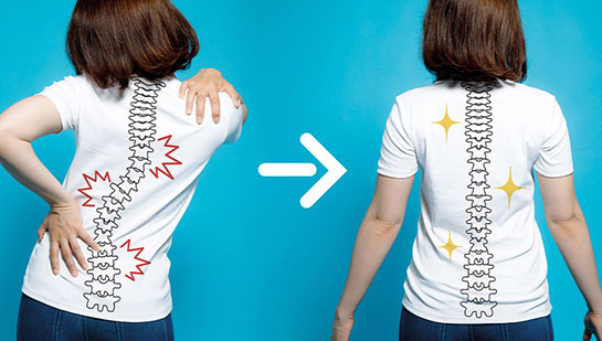 Woman with good posture after chiropractic treatment from Denver chiropractor